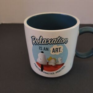 HALLMARK " Relaxation is Art" peanut the movie Snoopy Cup Mug  New never used